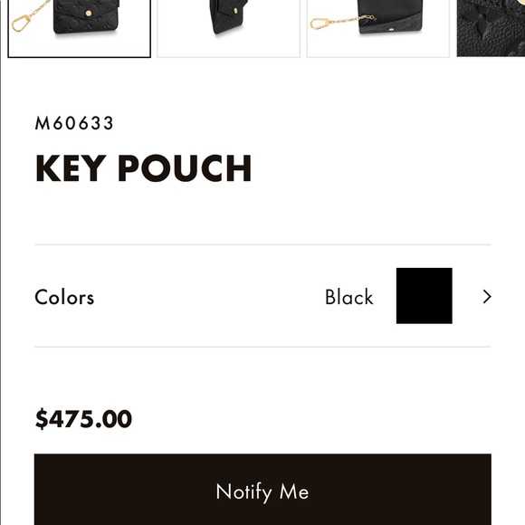 Louis Vuitton empreinte key pouch noir - Picture 9 of 9